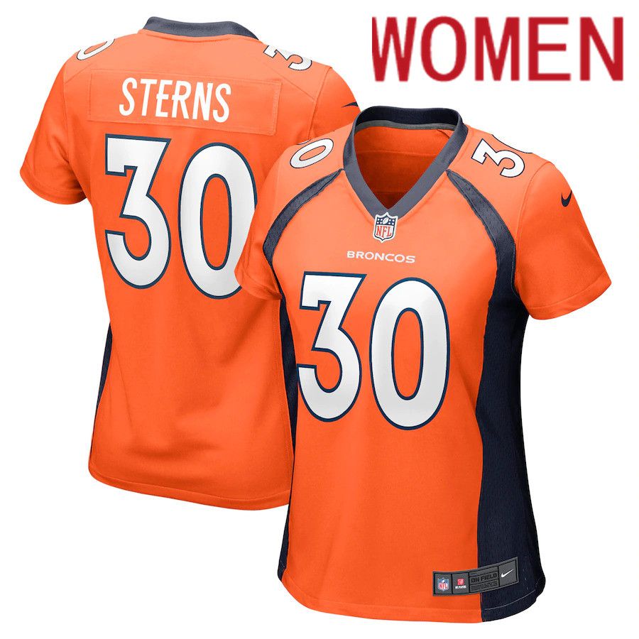 Women Denver Broncos #30 Caden Sterns Nike Orange Nike Game NFL Jersey